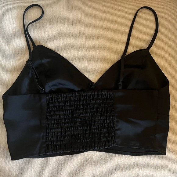Garage Black Satin Tank Top - Picture 2 of 4
